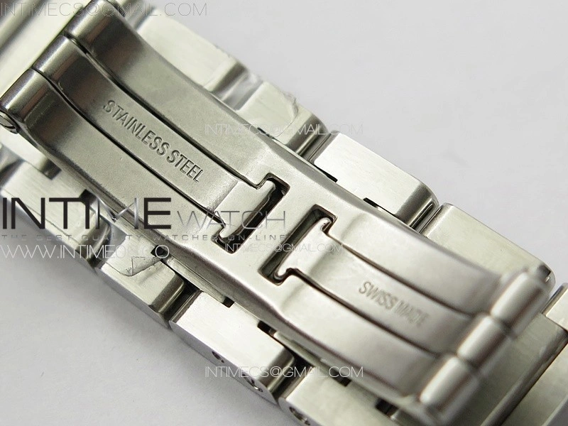 Tank Louis Ladies 22mm SS Dia Bezel 8848F 1:1 Best Edition White Dial on SS Bracelet Ronda Quartz