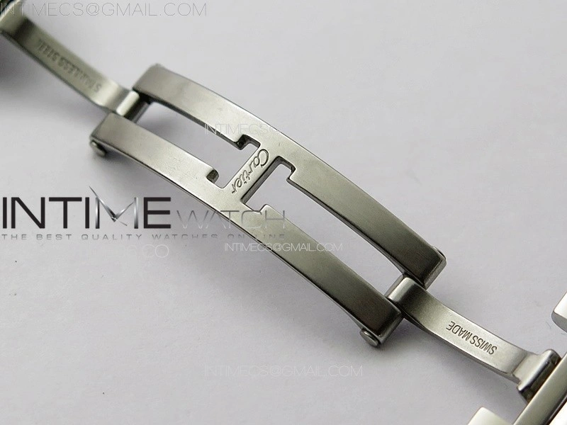 Tank Louis Ladies 22mm SS Dia Bezel 8848F 1:1 Best Edition White Dial on SS Bracelet Ronda Quartz
