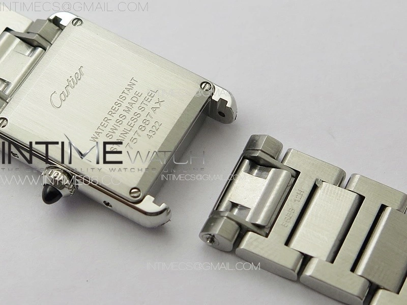 Tank Louis Ladies 22mm SS Dia Bezel 8848F 1:1 Best Edition White Dial on SS Bracelet Ronda Quartz