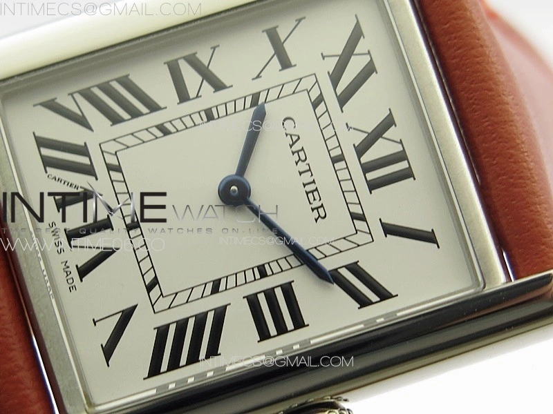 Tank Louis Ladies 25mm SS 8848F 1:1 Best Edition White Dial on Orange Leather Strap Ronda Quartz