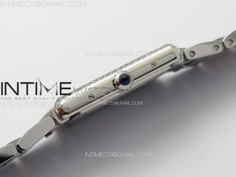 Tank Louis Ladies 25mm SS Dia Bezel 8848F 1:1 Best Edition White Dial on SS Bracelet Ronda Quartz