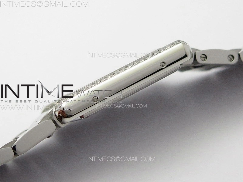 Tank Louis Ladies 25mm SS Dia Bezel 8848F 1:1 Best Edition White Dial on SS Bracelet Ronda Quartz