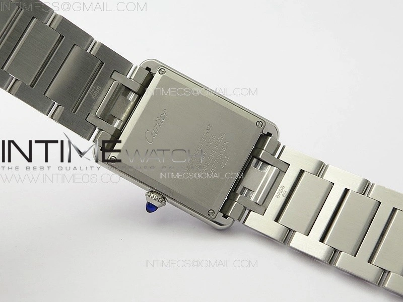 Tank Louis Ladies 25mm SS Dia Bezel 8848F 1:1 Best Edition White Dial on SS Bracelet Ronda Quartz