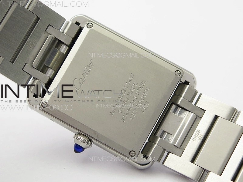 Tank Louis Ladies 25mm SS Dia Bezel 8848F 1:1 Best Edition White Dial on SS Bracelet Ronda Quartz