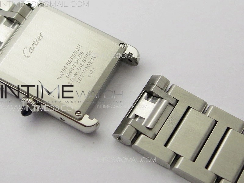 Tank Louis Ladies 25mm SS Dia Bezel 8848F 1:1 Best Edition White Dial on SS Bracelet Ronda Quartz
