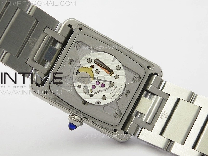 Tank Louis Ladies 25mm SS Dia Bezel 8848F 1:1 Best Edition White Dial on SS Bracelet Ronda Quartz