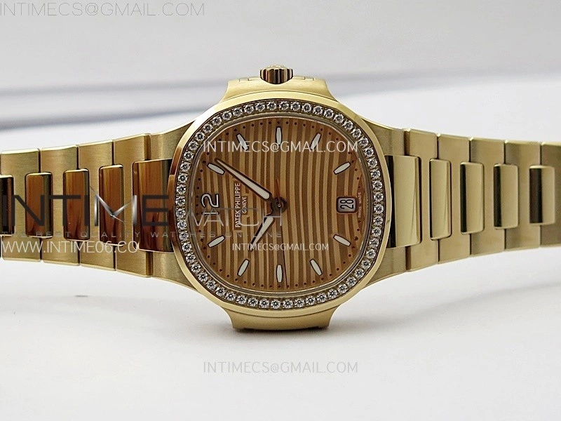 Nautilus 7118 New Version Ladies Diamonds Bezel RG PPF 1:1 Best Edition RG Dial on RG Bracelet A324 Super Clone
