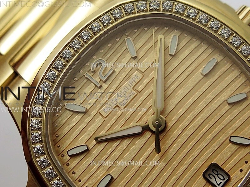 Nautilus 7118 New Version Ladies Diamonds Bezel RG PPF 1:1 Best Edition RG Dial on RG Bracelet A324 Super Clone