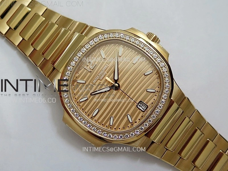 Nautilus 7118 New Version Ladies Diamonds Bezel RG PPF 1:1 Best Edition RG Dial on RG Bracelet A324 Super Clone