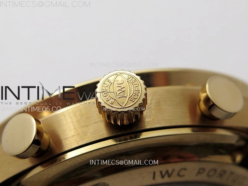 Portuguese Chrono IW371614 RG ZF 1:1 Best Edition Blue Dial on Blue Leather Strap A69355