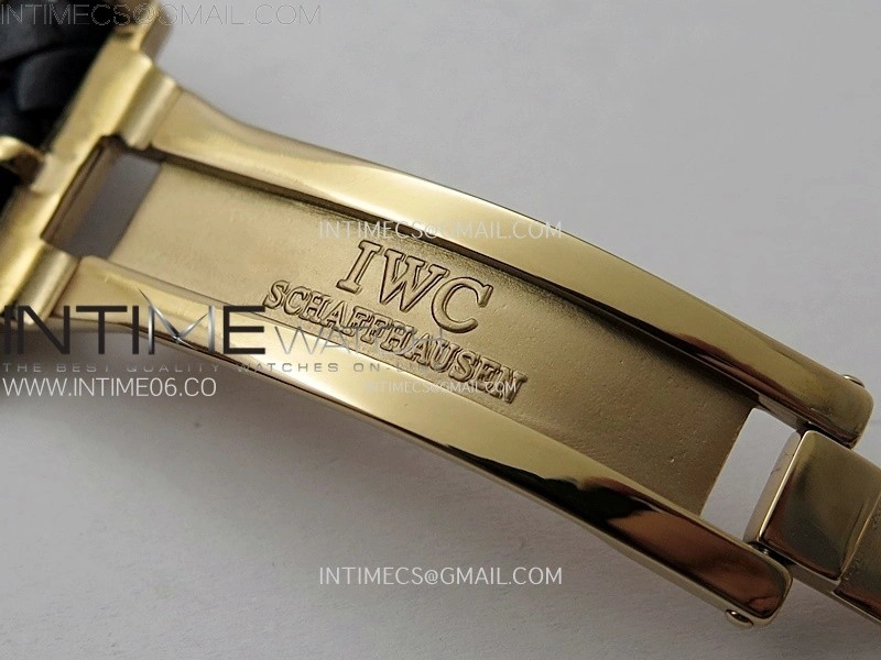 Portuguese Chrono IW371614 RG ZF 1:1 Best Edition Blue Dial on Blue Leather Strap A69355