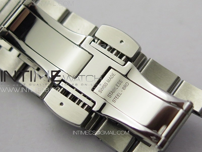 Portuguese IW371617 ZF 1:1 Best Edition SS White Dial Blue Markers on SS Bracelet A96355