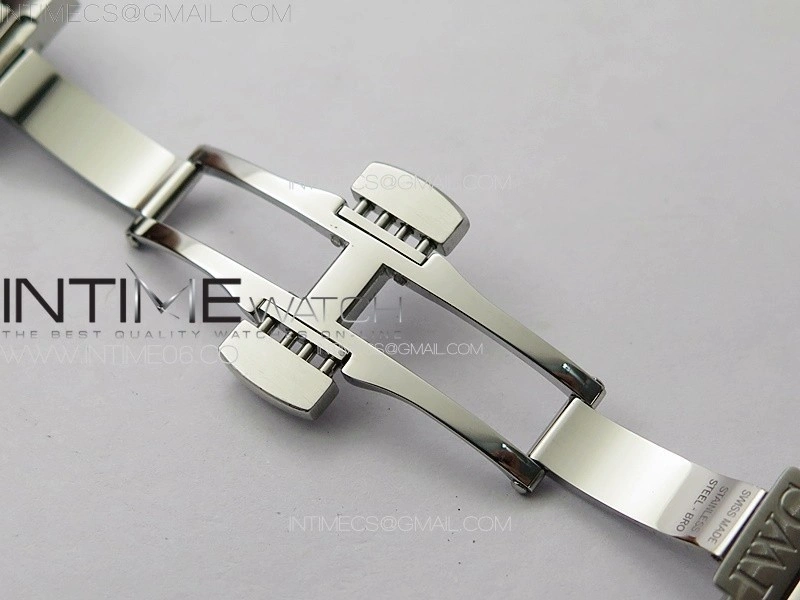 Portuguese IW371617 ZF 1:1 Best Edition SS White Dial Blue Markers on SS Bracelet A96355
