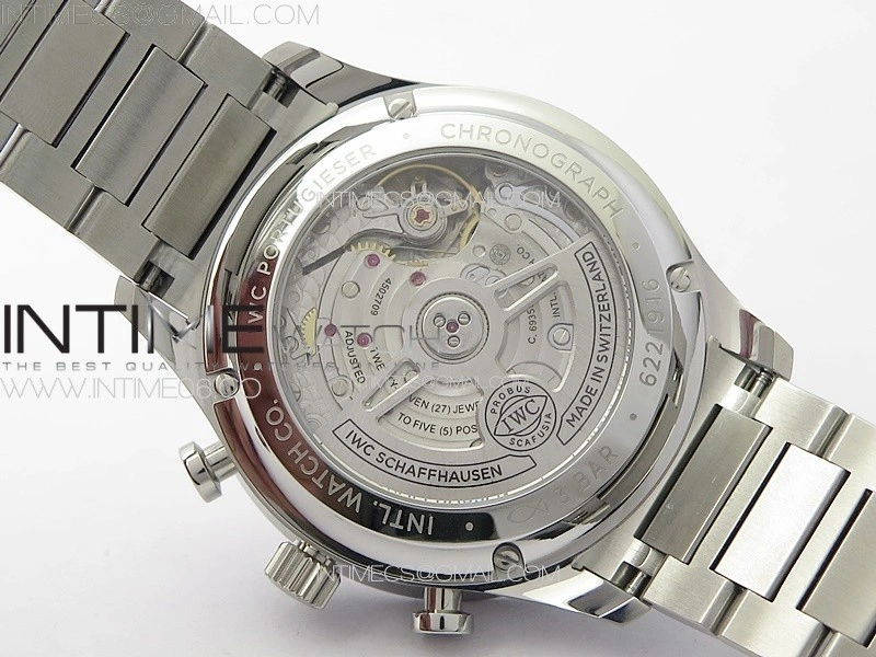 Portuguese IW371617 ZF 1:1 Best Edition SS White Dial Blue Markers on SS Bracelet A96355
