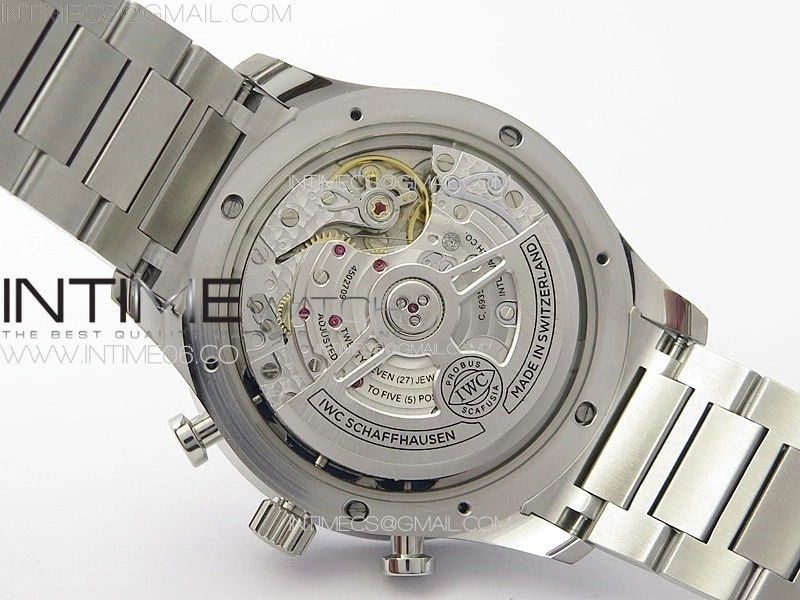 Portuguese IW371617 ZF 1:1 Best Edition SS White Dial Blue Markers on SS Bracelet A96355