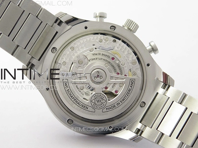 Portuguese IW371617 ZF 1:1 Best Edition SS White Dial Blue Markers on SS Bracelet A96355