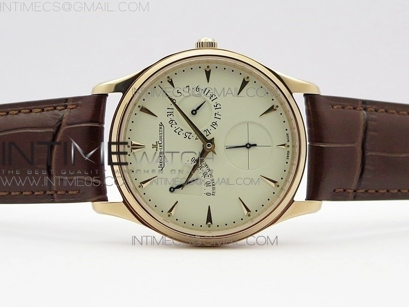 Master Ultra Thin Reserve de Marche RG ZF 1:1 Best Edition Cream Dial on Brown Leather Strap A938 V3