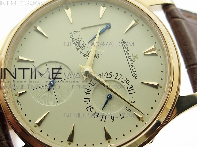 Master Ultra Thin Reserve de Marche RG ZF 1:1 Best Edition Cream Dial on Brown Leather Strap A938 V3