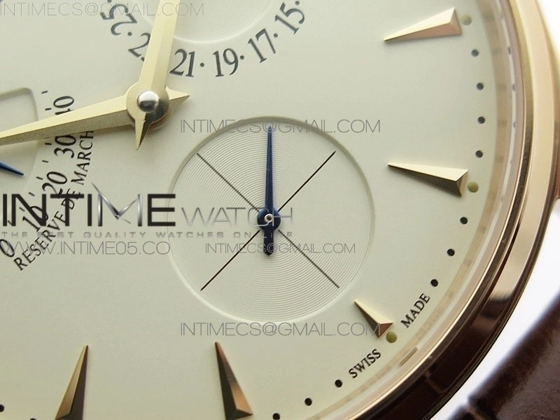 Master Ultra Thin Reserve de Marche RG ZF 1:1 Best Edition Cream Dial on Brown Leather Strap A938 V3