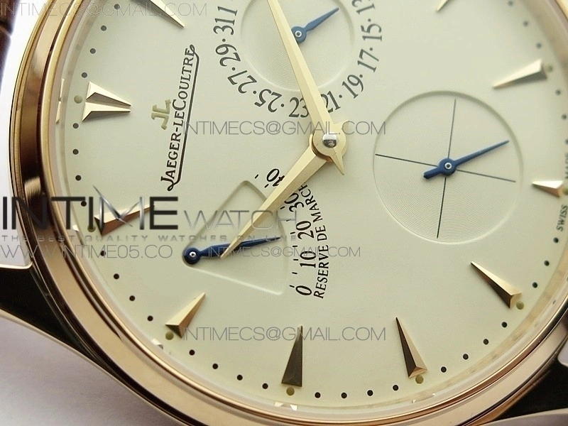Master Ultra Thin Reserve de Marche RG ZF 1:1 Best Edition Cream Dial on Brown Leather Strap A938 V3