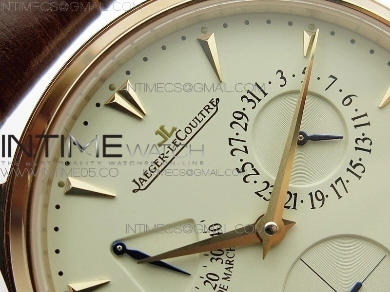 Master Ultra Thin Reserve de Marche RG ZF 1:1 Best Edition Cream Dial on Brown Leather Strap A938 V3