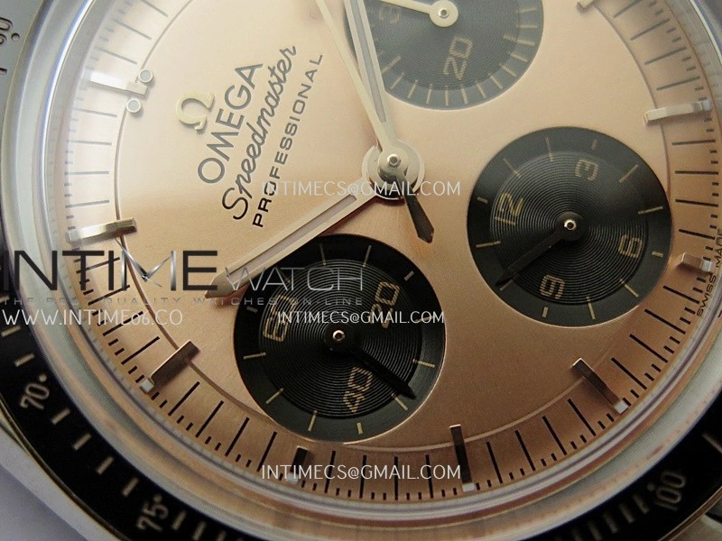 Speedmaster Professional SS RG N1F Best Edition RG Dial Black Subdial On SS RG Bracelet Asian 3861