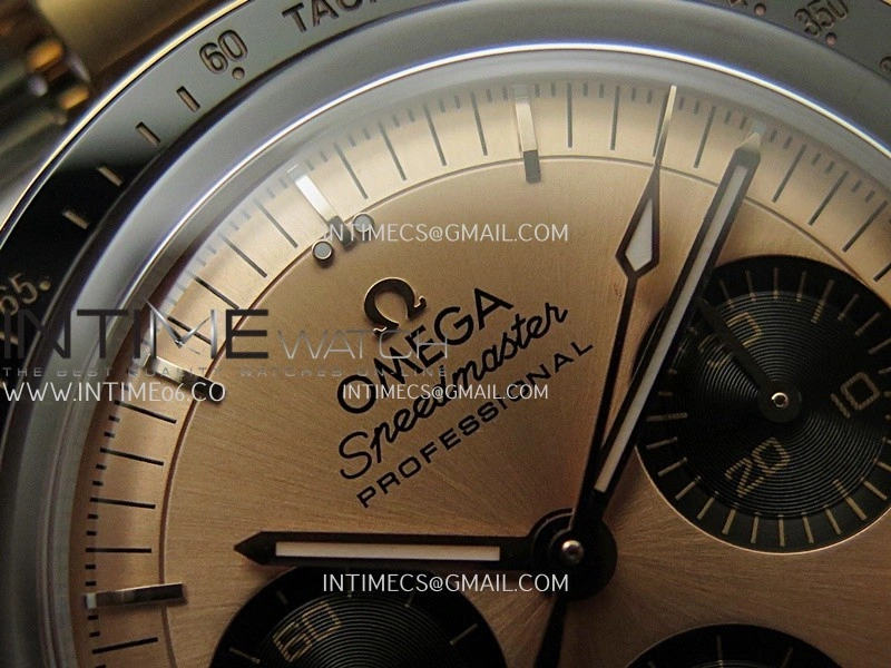 Speedmaster Professional SS RG N1F Best Edition RG Dial Black Subdial On SS RG Bracelet Asian 3861