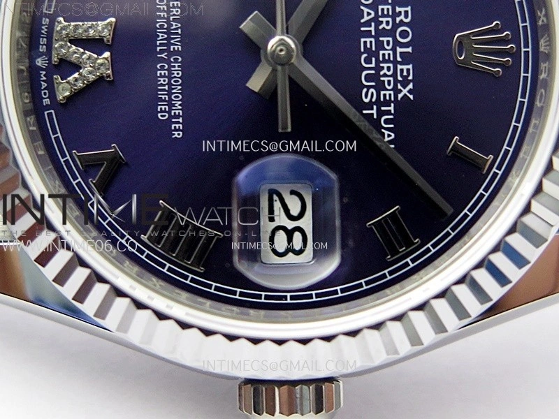 DateJust 36MM 126234 SS APSF 1:1 Best Edition Aubergine Purple Diamond Roman Markers on SS Jubilee Bracelet SA3235