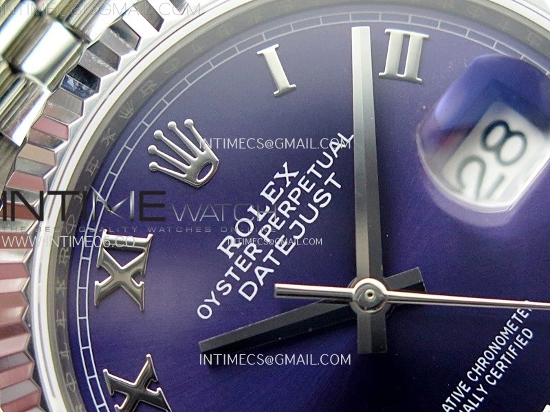 DateJust 36MM 126234 SS APSF 1:1 Best Edition Aubergine Purple Diamond Roman Markers on SS Jubilee Bracelet SA3235