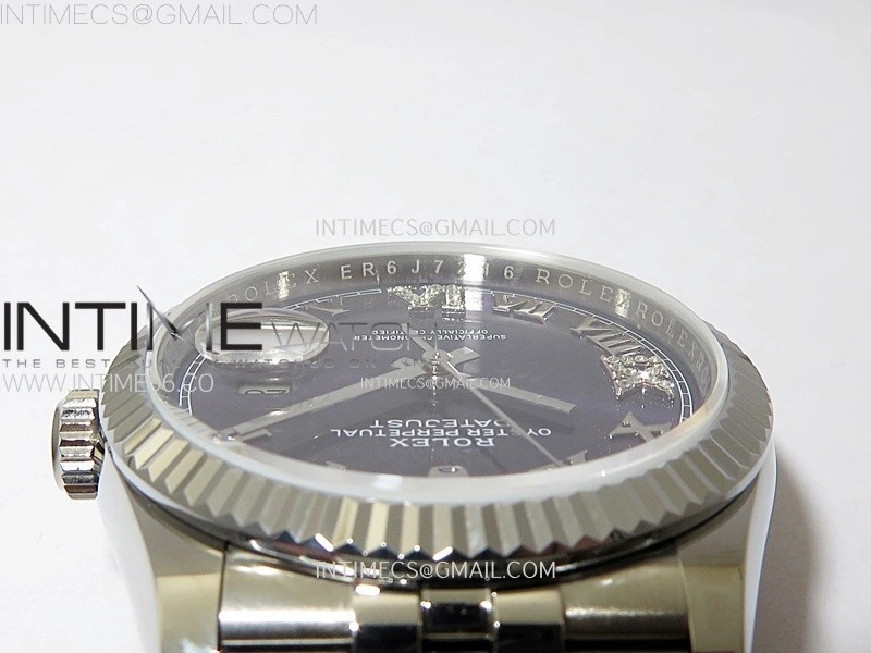 DateJust 36MM 126234 SS APSF 1:1 Best Edition Aubergine Purple Diamond Roman Markers on SS Jubilee Bracelet SA3235