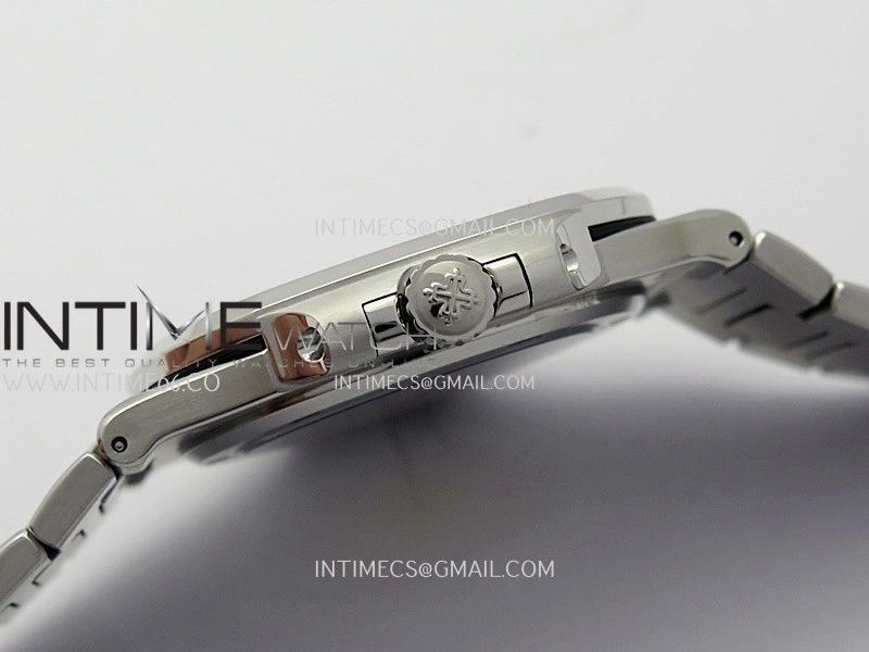 Nautilus 5711 1A 3KF 1:1 Best Edition Diamonds Bezel Blue Textured Dial on SS Bracelet A324 Super Clone V2