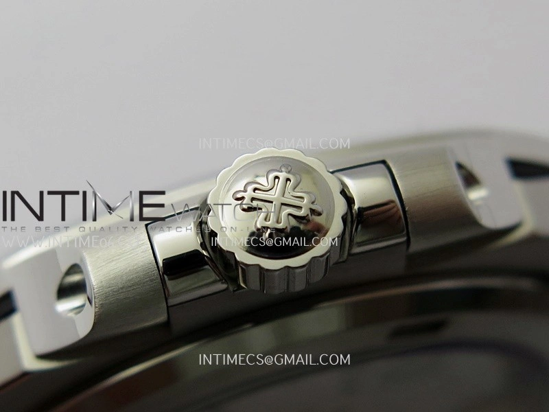 Nautilus 5711 1A 3KF 1:1 Best Edition Diamonds Bezel Blue Textured Dial on SS Bracelet A324 Super Clone V2