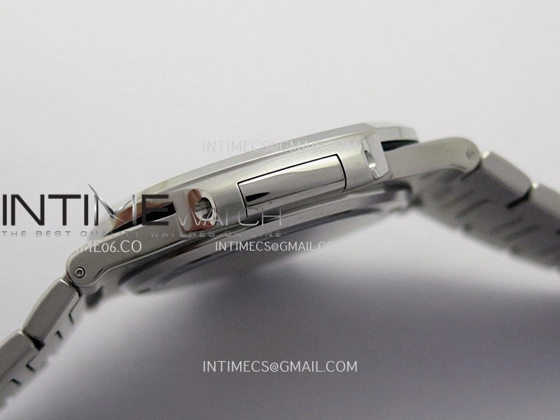 Nautilus 5711 1A 3KF 1:1 Best Edition Diamonds Bezel Blue Textured Dial on SS Bracelet A324 Super Clone V2