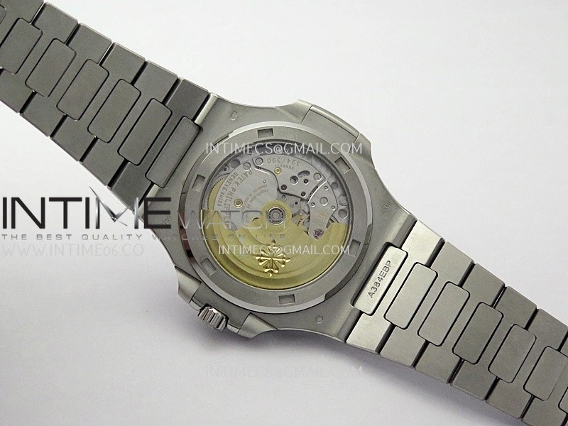 Nautilus 5711 1A 3KF 1:1 Best Edition Diamonds Bezel Blue Textured Dial on SS Bracelet A324 Super Clone V2