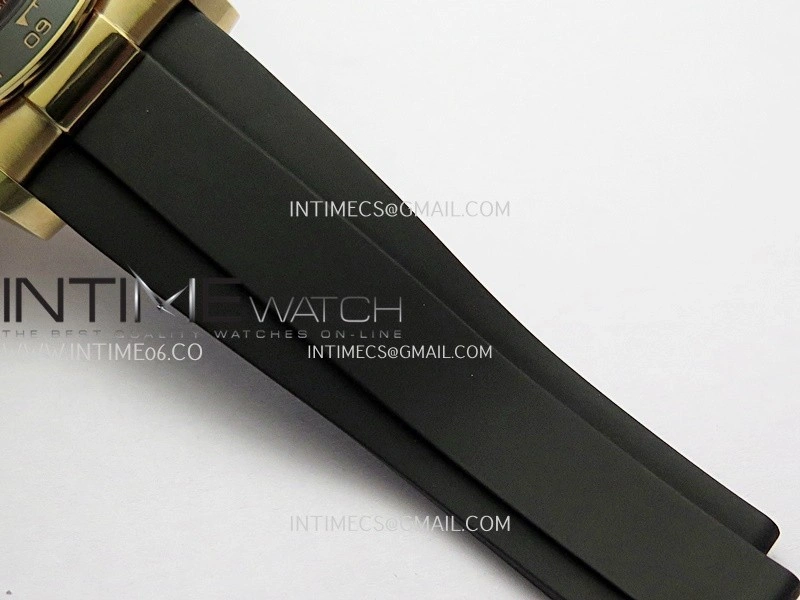 Daytona 126515 Gain Weight Clean Plus 1:1 Best Edition RG Dial Black Subdial Stick Marker On Oysterflex Rubber Strap DD4131