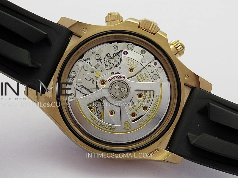 Daytona 126515 Gain Weight Clean Plus 1:1 Best Edition RG Dial Black Subdial Stick Marker On Oysterflex Rubber Strap DD4131