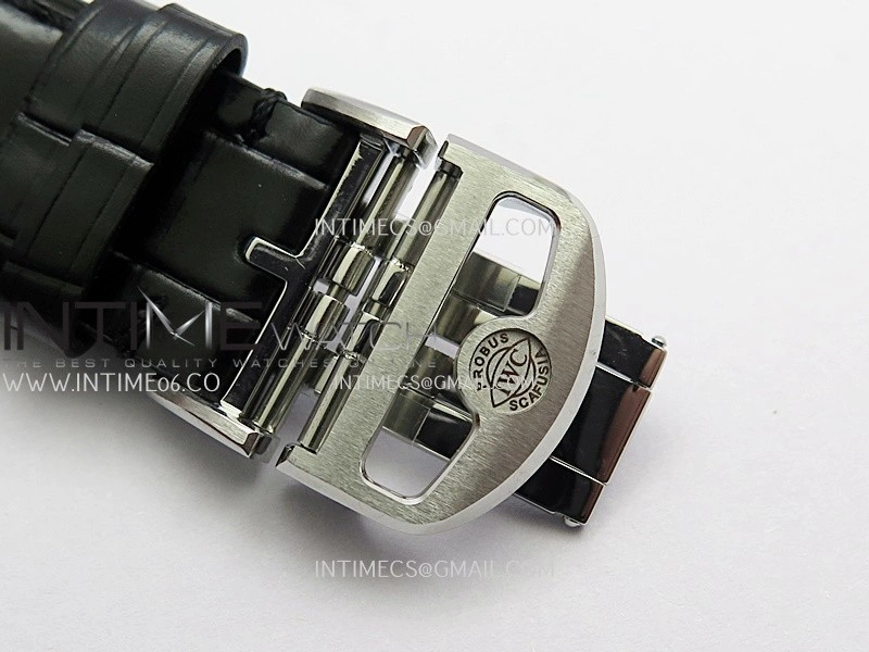 Portuguese Chrono IW371604 SS APSF 1:1 Best Edition Silver Dial RG Marker On Black Leather Strap Asian Super Clone 69355