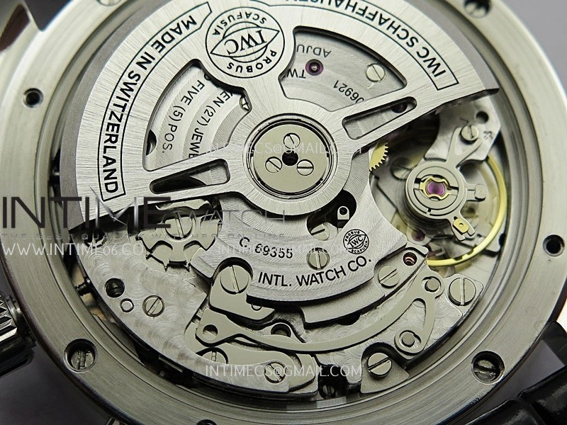 Portuguese Chrono IW371604 SS APSF 1:1 Best Edition Silver Dial RG Marker On Black Leather Strap Asian Super Clone 69355