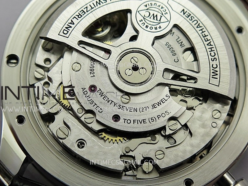 Portuguese Chrono IW371604 SS APSF 1:1 Best Edition Silver Dial RG Marker On Black Leather Strap Asian Super Clone 69355