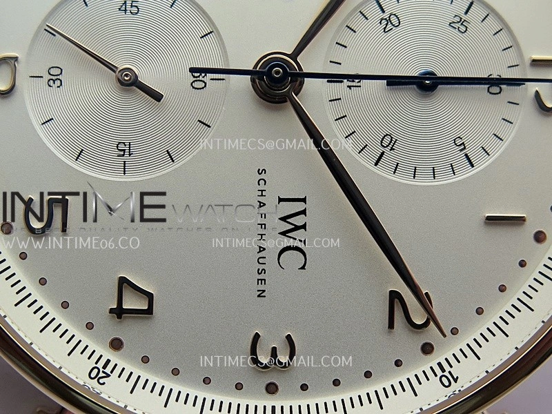 Portuguese Chrono IW371611 RG APSF 1:1 Best Edition Silver Dial RG Marker On Brown Leather Strap Asian Super Clone 69355