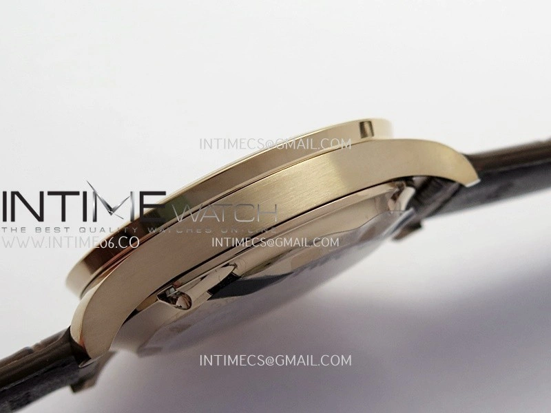 Portuguese Chrono IW371611 RG APSF 1:1 Best Edition Silver Dial RG Marker On Brown Leather Strap Asian Super Clone 69355