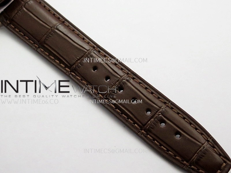 Portuguese Chrono IW371611 RG APSF 1:1 Best Edition Silver Dial RG Marker On Brown Leather Strap Asian Super Clone 69355