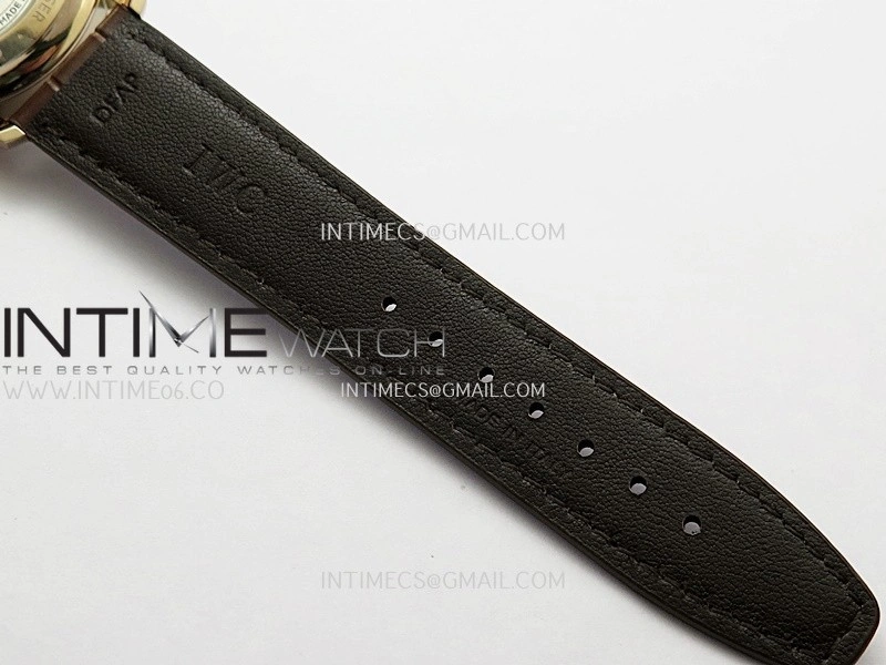 Portuguese Chrono IW371611 RG APSF 1:1 Best Edition Silver Dial RG Marker On Brown Leather Strap Asian Super Clone 69355