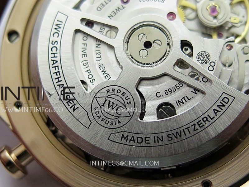 Portuguese Chrono IW371611 RG APSF 1:1 Best Edition Silver Dial RG Marker On Brown Leather Strap Asian Super Clone 69355