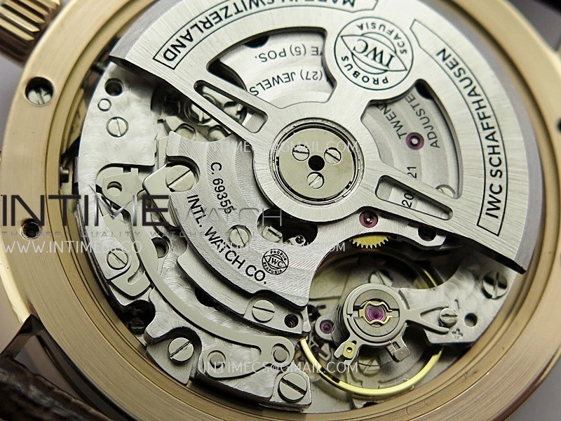 Portuguese Chrono IW371611 RG APSF 1:1 Best Edition Silver Dial RG Marker On Brown Leather Strap Asian Super Clone 69355
