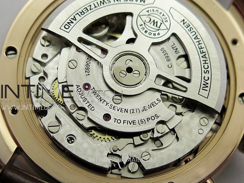 Portuguese Chrono IW371611 RG APSF 1:1 Best Edition Silver Dial RG Marker On Brown Leather Strap Asian Super Clone 69355