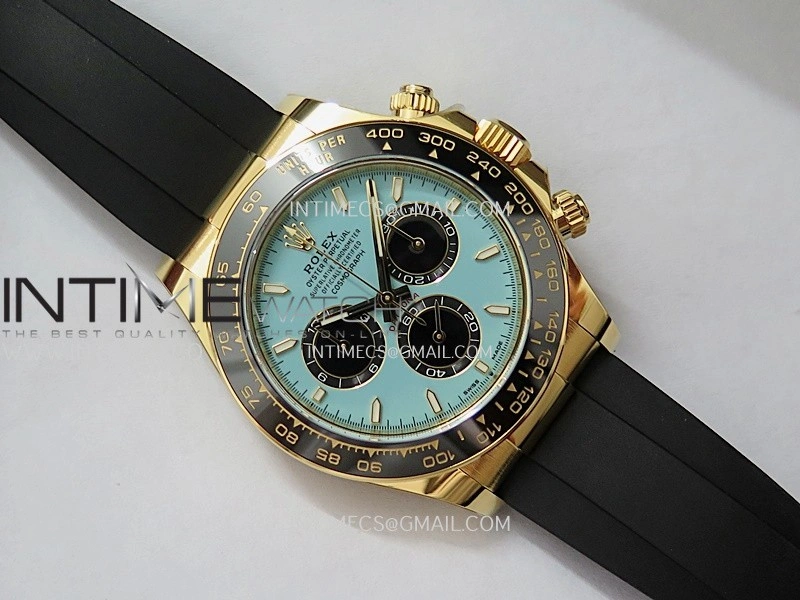 Daytona 126518 Gain Weight ARF 1:1 Best Edition Tiffany Turquoise Blue Dial Stick Markers On Oysterflex Strap DD4131