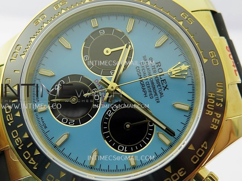 Daytona 126518 Gain Weight V10 QF 1:1 Best Edition Tiffany Turquoise Blue Dial Stick Markers on Oysterflex Strap SH4131