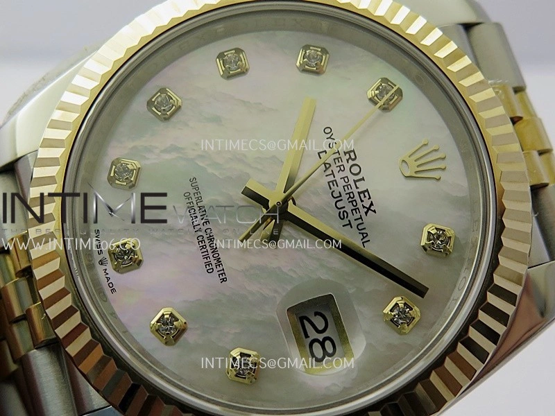 DateJust 41mm 126333 Wrapped SS YG 3EF 1:1 Best Edition White MOP Dial Diamond Marker on Wrapped SS YG Jubilee Bracelet A3235