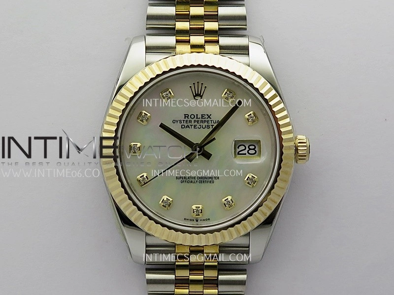 DateJust 41mm 126333 Wrapped SS YG 3EF 1:1 Best Edition White MOP Dial Diamond Marker on Wrapped SS YG Jubilee Bracelet A3235